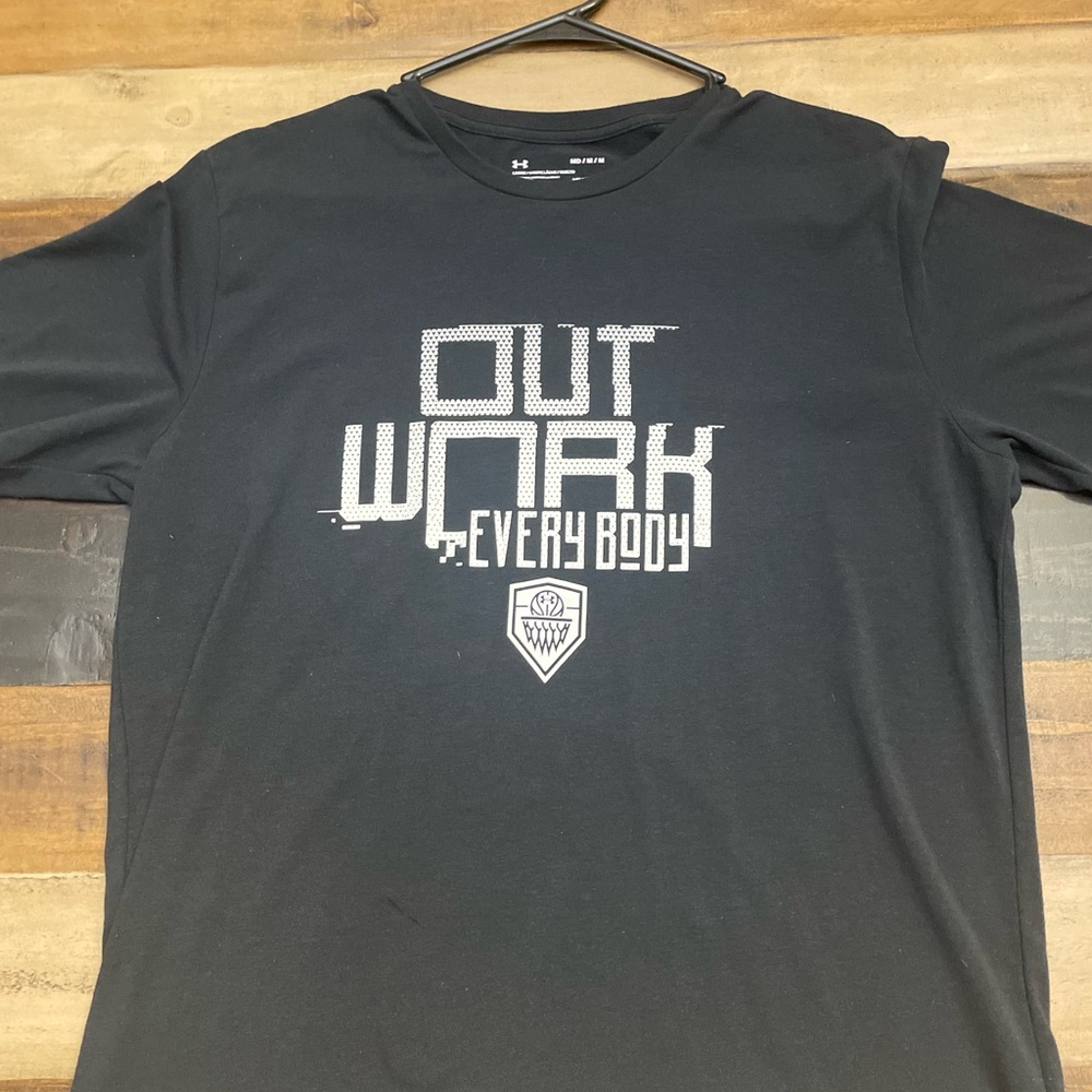 Under armour heat gear “outwork everybody” shirt